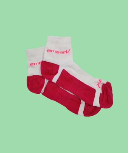 Embark Sport Socks - White & Pink