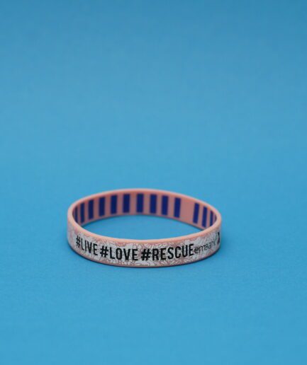 Embark Wristband – #Live #Love #Rescue - Pastel pink