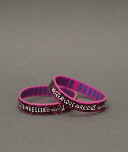 Embark Wristband – #Live #Love #Rescue - Pink