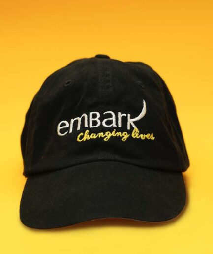 Black Cotton Embark Cap – “Changing Lives”